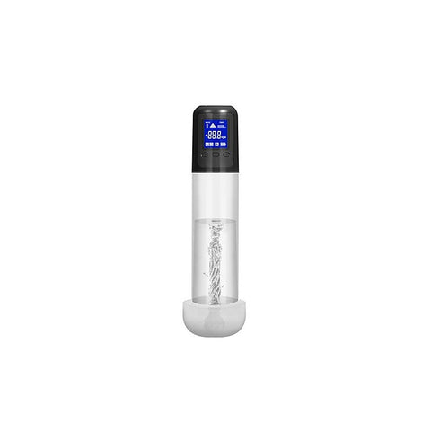 Smart Rechargeable LCD Penis Pump With Sleeve by Shots Toys