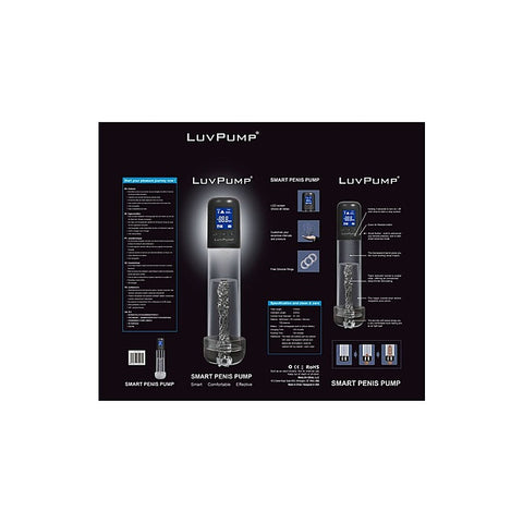 Smart Rechargeable LCD Penis Pump With Sleeve by Shots Toys