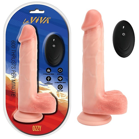 Ozzy Remote Control Rechargeable Dildo by La Viva