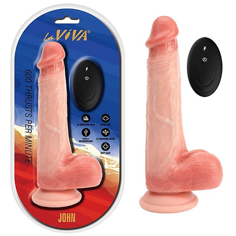 Remote Control Rechargeable Realistic Dildo by La Viva
