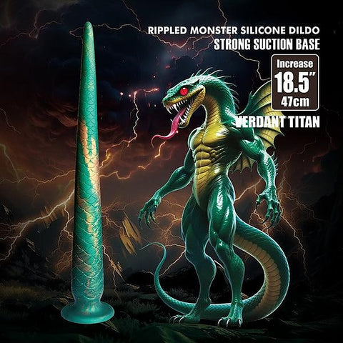 Verdant Titan 18.5 Inch Monster Silicone Dildo by Baile
