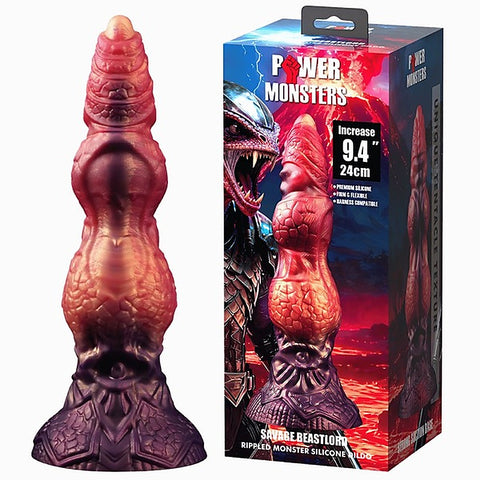 Savage Beastlord 9.4 Inch Rippled Silicone Dildo by Baile