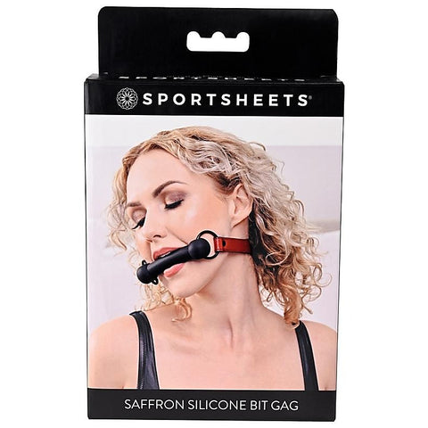 Saffron Silicone Bit BDSM Gag by Sportsheets