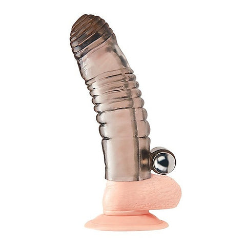 Blue Line 5.25 Inch Vibrating Male Penis Enhancing Sleeve