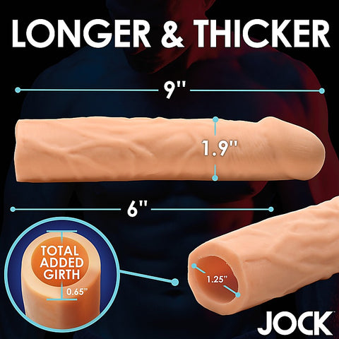 JOCK Extra Long 3 Inch Penis Extension Sleeve by Curve Toys