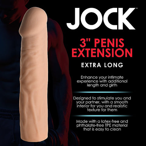JOCK Extra Long 3 Inch Penis Extension Sleeve by Curve Toys