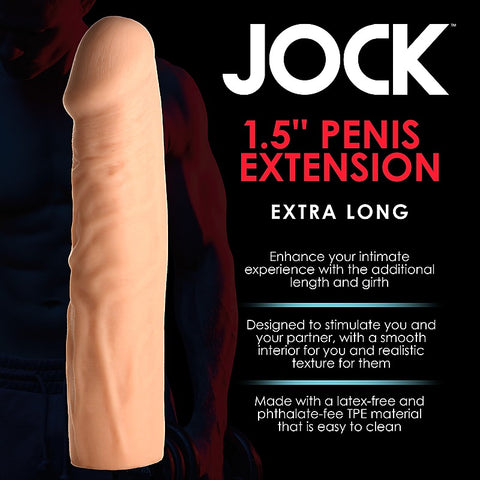 JOCK Extra Long 1.5 Inch Penis Extension Sleeve