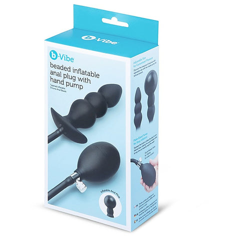 Beaded Silicone Inflatable Anal Plug by B-Vibe
