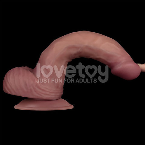 Dual Density 9 Inch Vibrating Realistic Power Cock