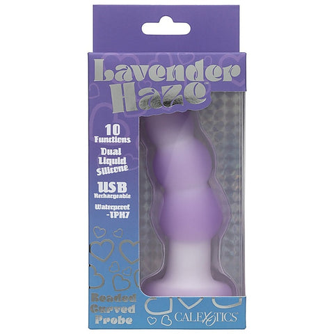 Lavender Haze Beaded Curved Anal Probe by California Exotics