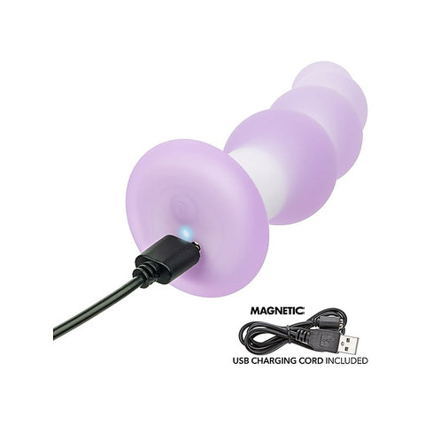 Lavender Haze Beaded Curved Anal Probe by California Exotics