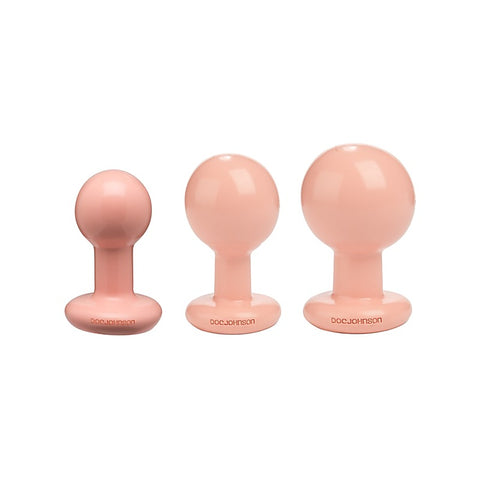 The Classic Round 3 Piece Butt Plug Set by Doc Johnson