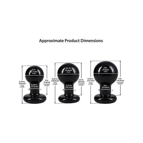 The Classic Round 3 Piece Butt Plug Set by Doc Johnson
