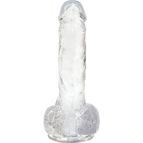 Crystal Addiction 7 Inch Clear Dildo with Balls