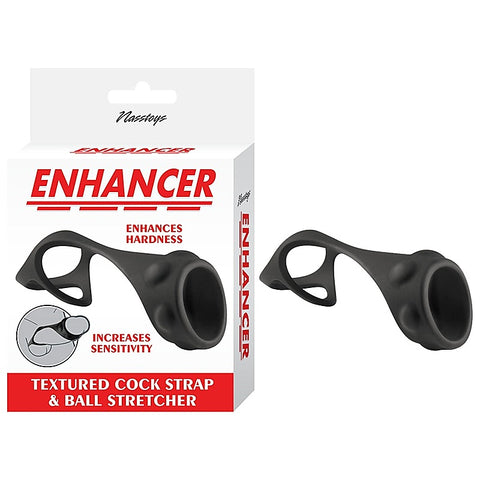 Enhancer Textured Cock Strap and Ball Stretcher by Nasstoys