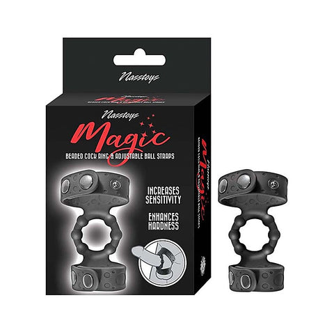 Magic Beaded Cock Ring and Adjustable Ball Straps