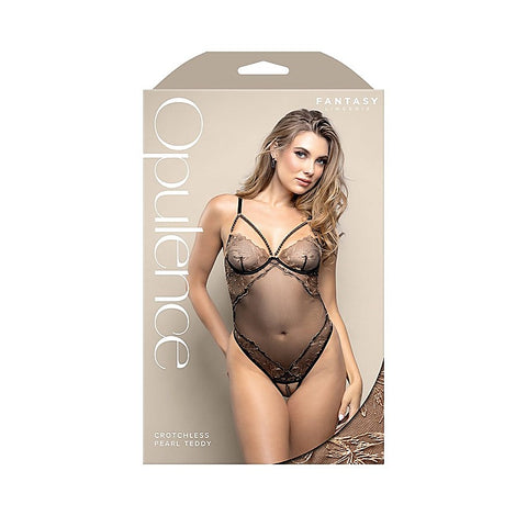 Opulence Sexy Crotchless Pearl Teddy by Fantasy Lingerie