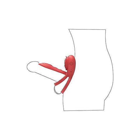 Vibrating Rose Girth Enhancer by Adam & Eve