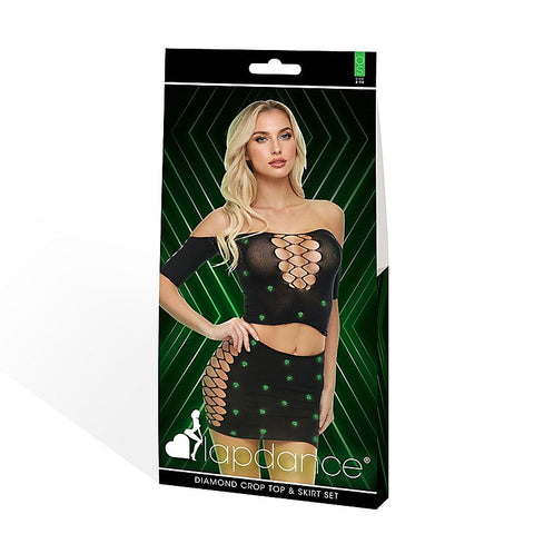 LAPDANCE Diamond Womens Crop Top & Skirt Set by Xgen
