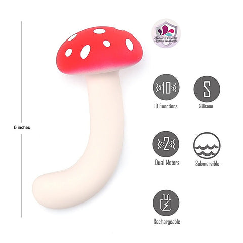 ALICE USB Rechargeable Dual Vibrating Mushroom Vibe