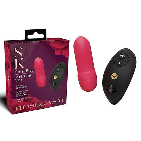 ROSEGASM Petal Play Mini Bullet with Remote by Xgen Products