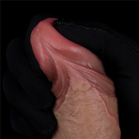 Realistic Dual Layered Silicone Dildo with Balls Suction