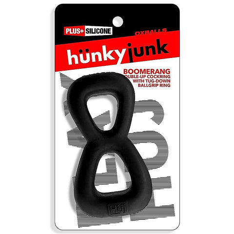 Boomerang Double Cockring Ball Stretcher by Hunkyjunk
