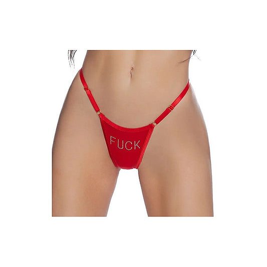 Crotchless Fuck Bling Sexy Thong by Playboy Lingerie