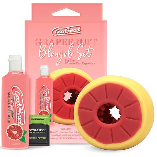 Grapefruit Blowjob Stroker Set by Doc Johnson