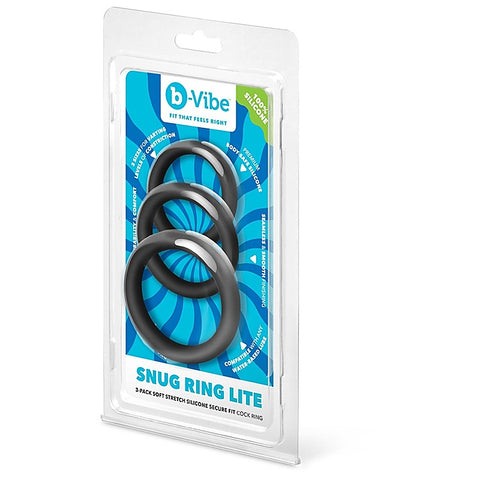 Snug Ring Lite 3-Pack Snug Fit Silicone Cock Ring by B-Vibe
