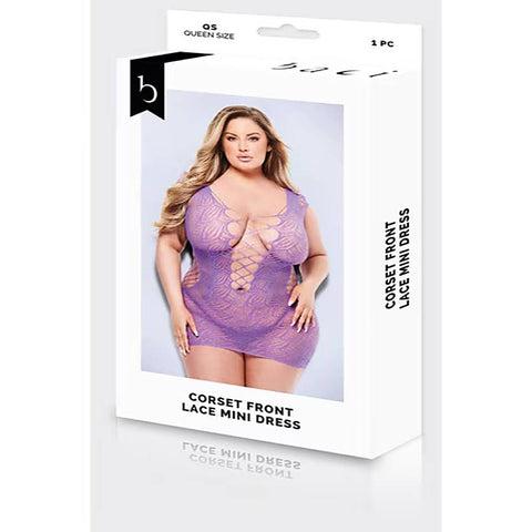 Corset Front Lace Womens Intimate Mini Dress