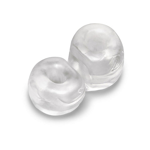 B-Vibe Strech-Tech Double Barrel Cock Ring & Ball Stretcher