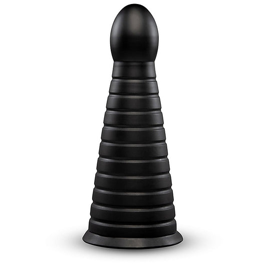 Cone 10 Inch Tapered & Ribbed Suction Cup Dildo by B-Vibe