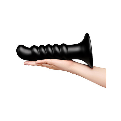 Krush 9.5 Inch Curved & Ribbed Suction Cup Dildo by B-Vibe