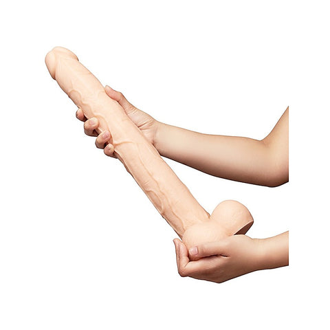B-Vibe Bone 17 Inch Deep-Insert Dildo With Realistic Balls
