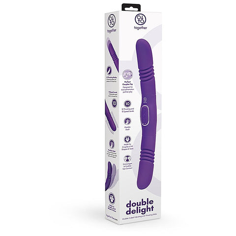 Double Delight Vibrating and Thrusting Dildo by Together