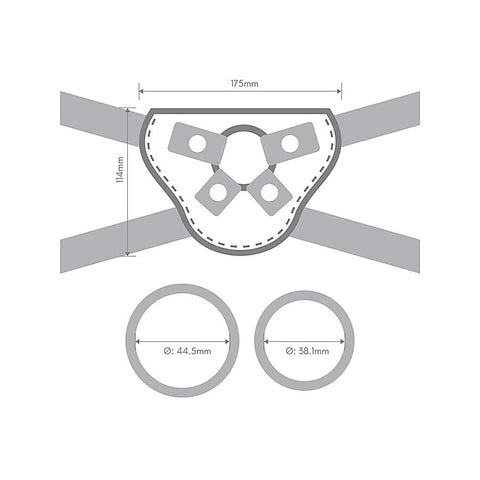 Pop 5.5 Inch Silicone Dildo and Harness Set by Together