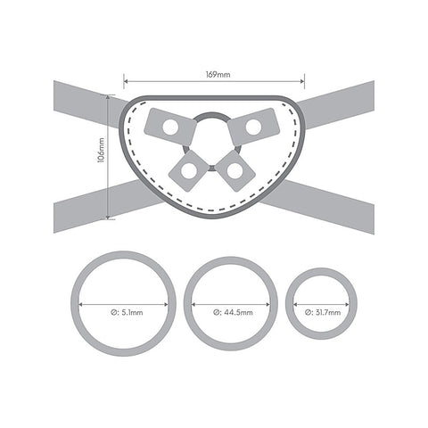 Tilt Vibrating Silicone Dildo Harness Set by Together
