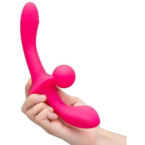 Double Tap Vibrating Strapless Strap-On Set by Together