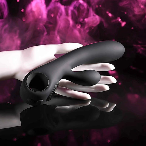 BLACK MAGIC Rabbit Vibrator with LED Screen by Evolved