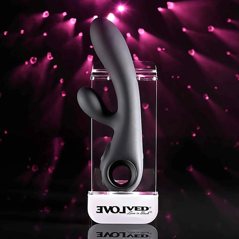 BLACK MAGIC Rabbit Vibrator with LED Screen by Evolved