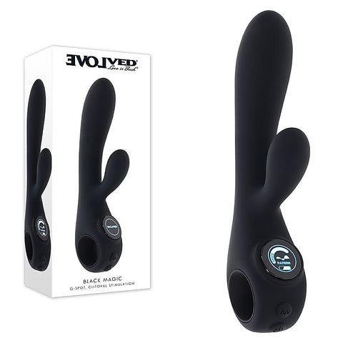 BLACK MAGIC Rabbit Vibrator with LED Screen by Evolved