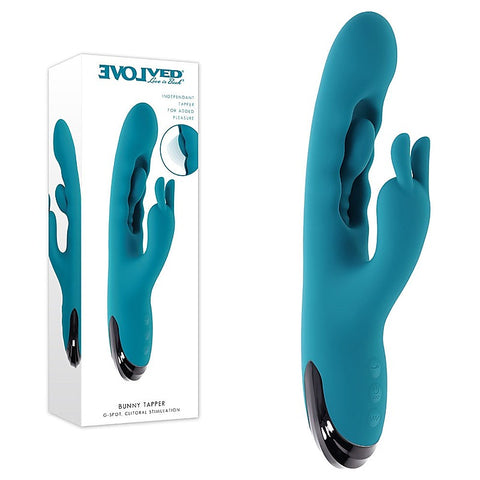 BUNNY TAPPER Rabbit Vibrator with Flicking Shaft by Evolved