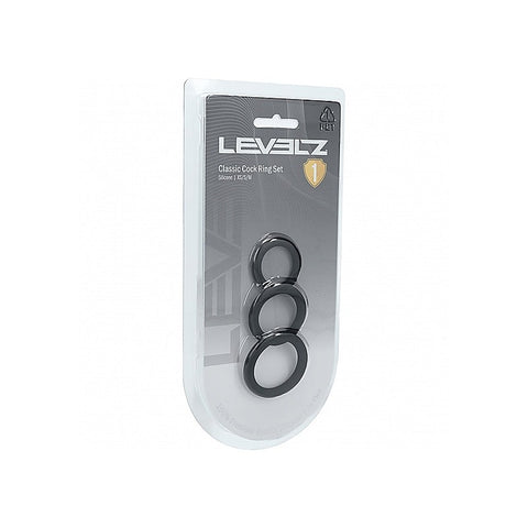 LEVELZ Classic Silicone Cock Ring Set by Shots Toys