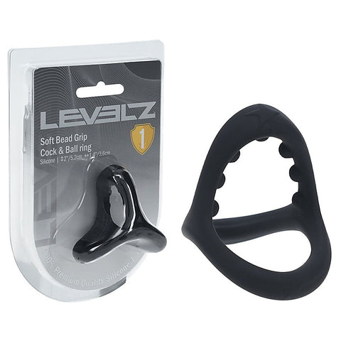 LEVELZ Soft Bead Grip Silicone Cock Ring by Shots Toys