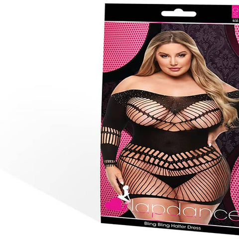 Lapdance Lingerie Bling Bling Womens Halter Dress