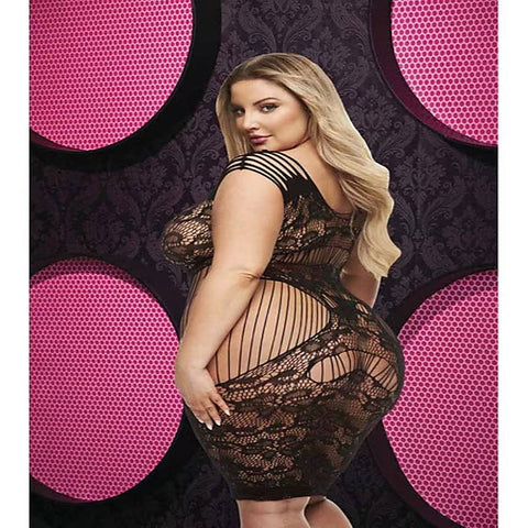 Lapdance Lingerie Lace Cut Out Mini Dress by Xgen Products