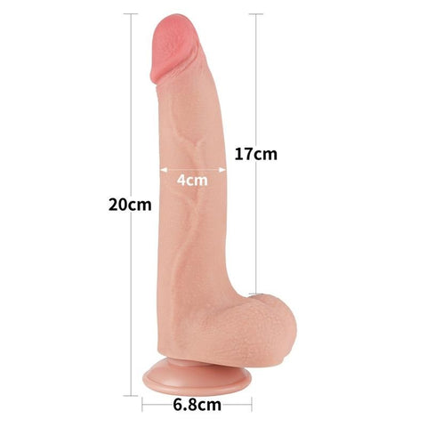 8.5 Inch Sliding Skin Dual Density Dong by Lovetoy