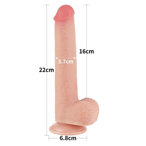 9 Inch Sliding Skin Realistic TPE Dong by Lovetoy
