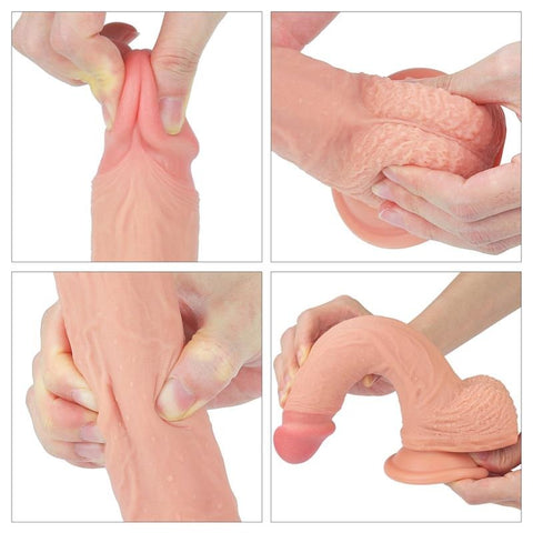 8.5 Inch Dual Layer Textured Silicone Cock by Lovetoy